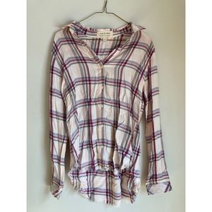 Frayed Edge Plaid Shirt